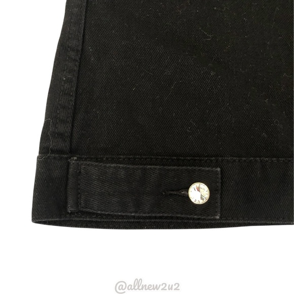 β’ New Christine Alexander Black Bejeweled Jean Vest Size XL Youβll sparkle! - Picture 8 of 16